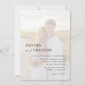 Zeitgemäße Skripterstellung Zwei Foto QR CODE Einladung (Vorderseite)