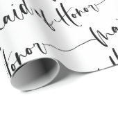 Zeitgemäße Trauzeugin-Umschlagpapier Schwarz-weiß Geschenkpapier (Rolleneckpunkt)