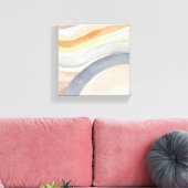 Zeitgemäße Wellen | Neutrale moderne Wasserfarbe Leinwanddruck (Insitu (Wohnzimmer))