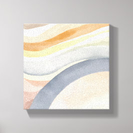 Zeitgemäße Wellen | Neutrale moderne Wasserfarbe Leinwanddruck