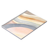 Zeitgemäße Wellen | Neutrale moderne Wasserfarbe Notizblock (Linke Seite)