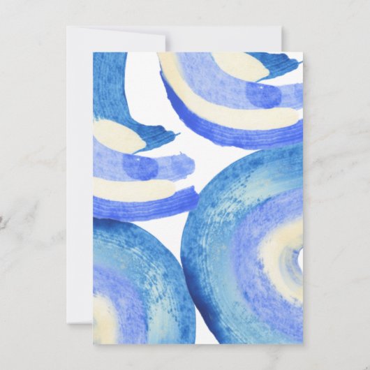 Zeitgemäßes Abstraktes blaues Foto Save The Date (Rückseite)