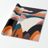 Zeitgemäßes Abstraktes Kunstpapier Geschenkpapier (Ungerollt)