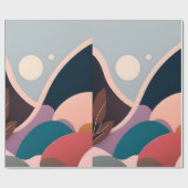 Zeitgemäßes Abstraktes Kunstpapier Geschenkpapier (Flach)