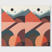 Zeitgemäßes Abstraktes Kunstpapier Geschenkpapier (Flach)