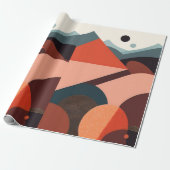 Zeitgemäßes Abstraktes Kunstpapier Geschenkpapier (Ungerollt)