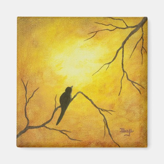 Zeitgemäßes Abstraktes Maldesign Magnet (Vorne)