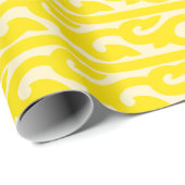Zeitgemäßes, gelbes Musterpapier Geschenkpapier (Rolleneckpunkt)