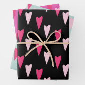 Zeitgemäßes Herz-Pointy-Muster-Umschlagpapier Geschenkpapier Set (Beispiel)