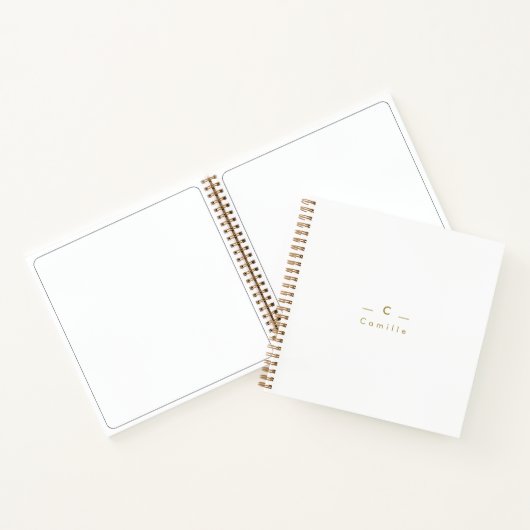 Zeitgemäßes Minimalbrautheft Notizblock (Innenseite)