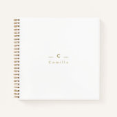 Zeitgemäßes Minimalbrautheft Notizblock (Vorderseite)