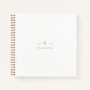 Zeitgemäßes Minimalbrautheft Notizblock