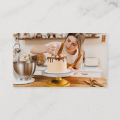 Zeitgemäßes Minimalistisches Skript-Foto Rosa Visitenkarte (Rückseite)