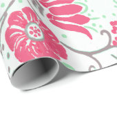 Zeitgemäßes Papier für Blumendesign Geschenkpapier (Rolleneckpunkt)
