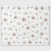 Zeitgemäßes Papier für Boho-Blumenmuster Geschenkpapier (Flach)