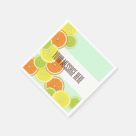 Zeitgemäßes Papier für grüne Zitrusfrüchte Serviette (Ecke)