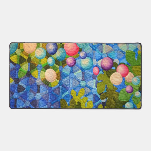 Zeitgemäßes Quilt-Muster Schreibtischunterlage (Vorderseite)