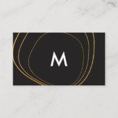 Zeitgemäßes Rundmuster mit Monogramm Visitenkarte (Vorderseite)