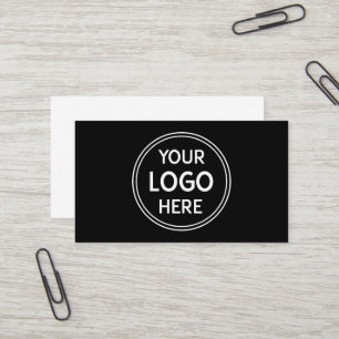 Zeitgemäßes schwarzes QR-Logo für Premium-Marke Visitenkarte