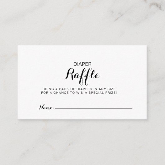 Zeitgemäßes Ticket für das kalligraphische Windeln Begleitkarte (Vorderseite)