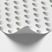 Zeitgemäßes, weißes Faltpapier Geschenkpapier (Ecke)