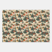 Zeitgemäßes Wrapping Paper für Weihnachtsdörfer Geschenkpapier Set (Vorderseite)