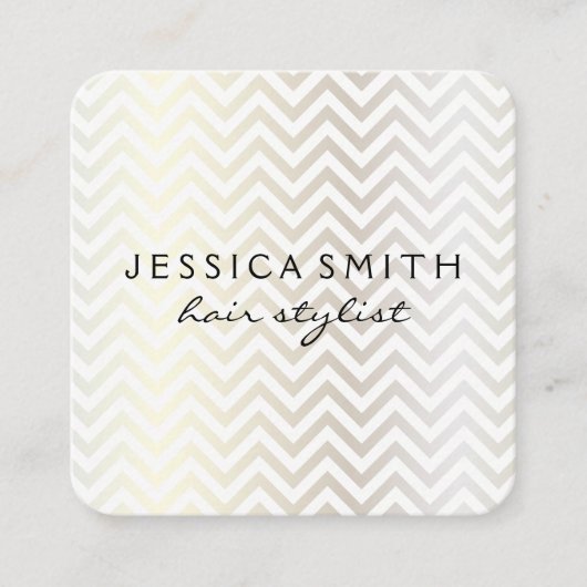 Zeitgemäßes Zickzack Muster Quadratische Visitenkarte (Vorderseite)