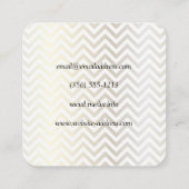 Zeitgemäßes Zickzack Muster Quadratische Visitenkarte (Rückseite)