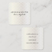Zeitgemäßes Zickzack Muster Quadratische Visitenkarte (Vorne/Hinten)