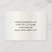 Zeitgemäßes Zickzack Muster Visitenkarte (Rückseite)
