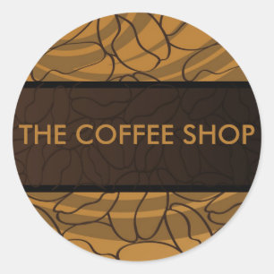 Zeitgenosse, Spaß u. bunter Kaffeebohne-Aufkleber Runder Aufkleber
