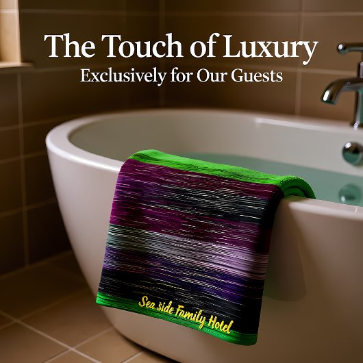 Zeitgenössisch abstrakt in grün lila grau badhandtuch set