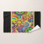 Zeitgenössisch abstrakt in mehrfarbiger Goldfolien Badhandtuch Set (Handtuch)