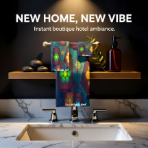 Zeitgenössisch abstrakt in mehrfarbiger Signalleuc