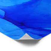 Zeitgenössisch Abstraktes Indigo Poster (Ecke)