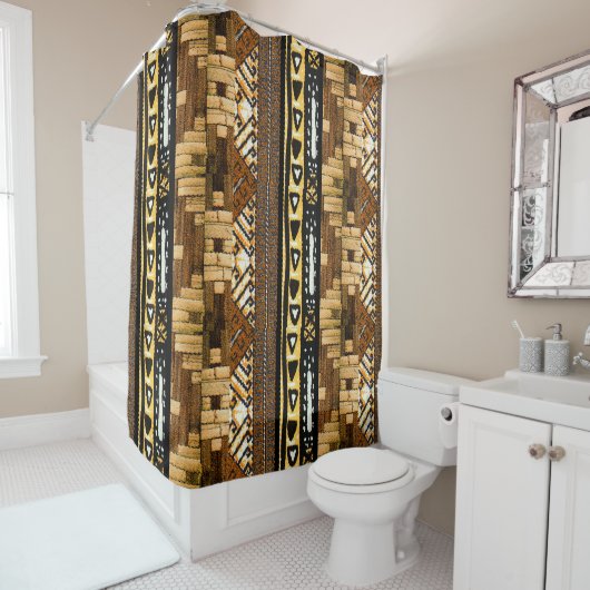 Zeitgenössisch: Afrikanisches Design Duschvorhang (Beispiel)