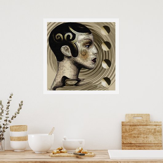 Zeitgenössisch: Art Deco/Art Nouveau Style Poster (Küche)