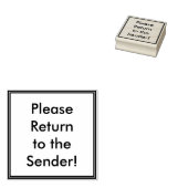 Zeitgenössisch "Bitte kehren Sie zum Sender zurück Gummistempel (Stempel)