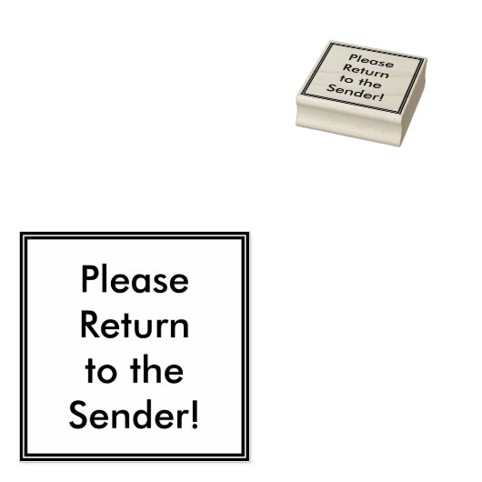 Zeitgenössisch "Bitte kehren Sie zum Sender zurück Gummistempel (Stempel)