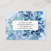 Zeitgenössisch blaue Kunst Visitenkarte (Rückseite)