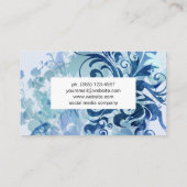 Zeitgenössisch blaue Kunst Visitenkarte (Rückseite)