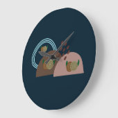 Zeitgenössisch Boho Rustic Große Wanduhr (Winkel)