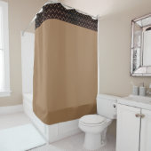 Zeitgenössisch braun mit geometrisch duschvorhang (Beispiel)