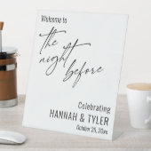 Zeitgenössisch, einfach Willkommen in der Nacht vo Sockelschild (In Situ)