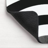 zeitgenössisch elegant, Zickzack in Schwarzweiß Mousepad (Ecke)