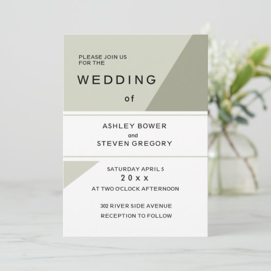 zeitgenössisch geometrisch einladung (Stehend Vorderseite)