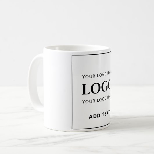 Zeitgenössisch, gestrafft, elegant und bearbeitbar kaffeetasse (Vorderseite Links)