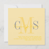 Zeitgenössisch + klassisch/gelb + grau einladung (Rückseite)