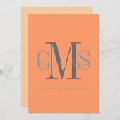 Zeitgenössisch/klassisch/orange+Gewürz/DIYcolor Einladung (Vorne/Hinten)