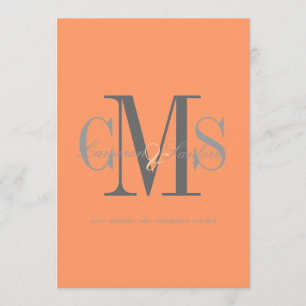 Zeitgenössisch/klassisch/orange+Gewürz/DIYcolor Einladung